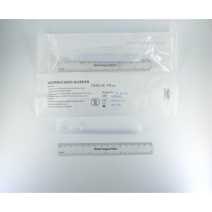 Sterile skin marker, fine tip with ruler